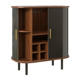 Black Wine Bar Cabinet | OROA