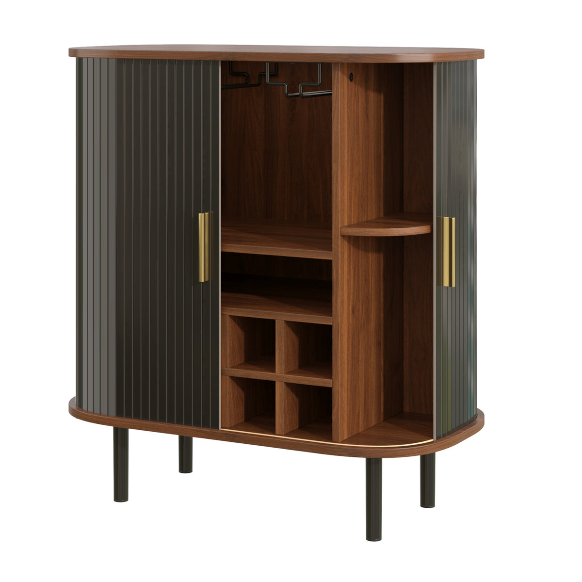 Black Wine Bar Cabinet | OROA