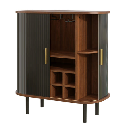 Black Wine Bar Cabinet | OROA