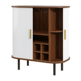Fluted Wine Bar Cabinet | OROA