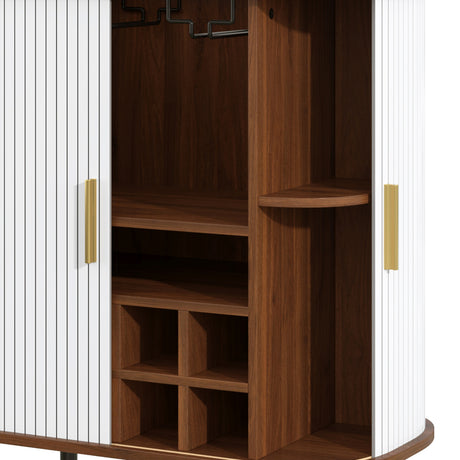 Fluted Wine Bar Cabinet | OROA