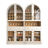Modern European furniture - Mid-Century White Coffee Bar Cabinet - www.oroa.com