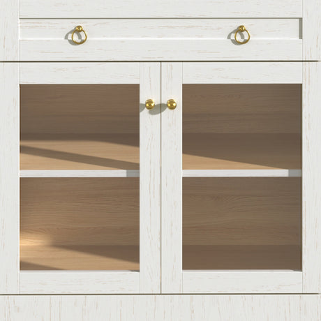 Modern European furniture - Mid-Century White Coffee Bar Cabinet - www.oroa.com