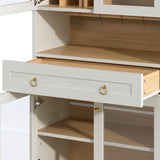 Modern European furniture - Mid-Century White Coffee Bar Cabinet - www.oroa.com