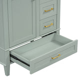 Modern European furniture - Modern Sage Green Bathroom Vanity Set with Sink - www.oroa.com