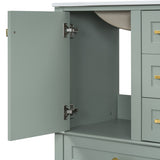 Modern European furniture - Modern Sage Green Bathroom Vanity Set with Sink - www.oroa.com