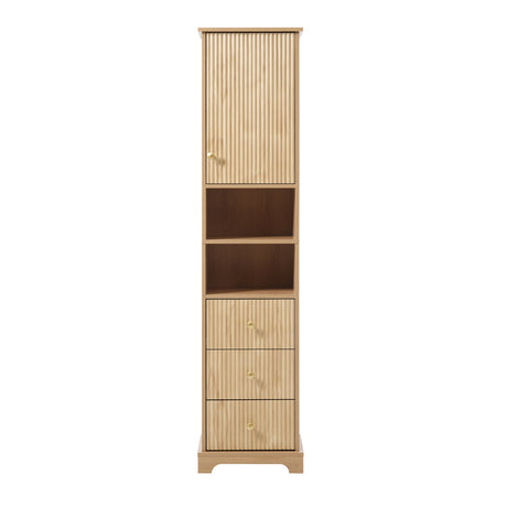Modern European furniture - 67.7" Freestanding Bathroom Wood Cabinet - www.oroa.com