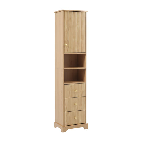 Modern European furniture - 67.7" Freestanding Bathroom Wood Cabinet - www.oroa.com