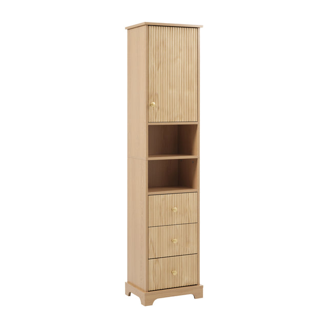 Modern European furniture - 67.7" Freestanding Bathroom Wood Cabinet - www.oroa.com