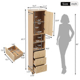 Modern European furniture - 67.7" Freestanding Bathroom Wood Cabinet - www.oroa.com