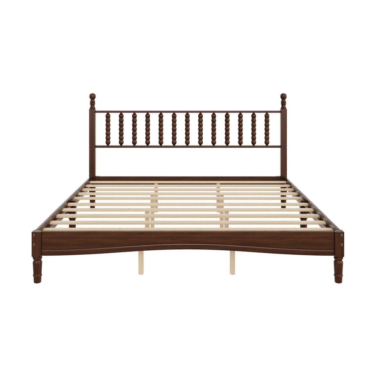 Modern European furniture - Walnut King Size Wood Bed - www.oroa.com
