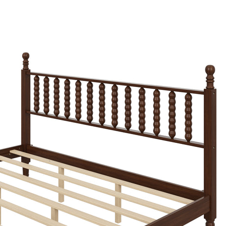 Modern European furniture - Walnut King Size Wood Bed - www.oroa.com