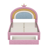 Full Size Upholstered Rainbow Design Bed | OROA Kids