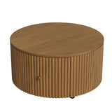 Modern European furniture - Round Fluted Drum Coffee Table -www.oroa.com