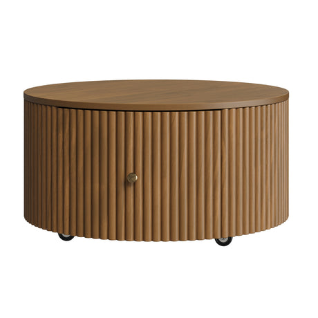 Modern European furniture - Round Fluted Drum Coffee Table -www.oroa.com