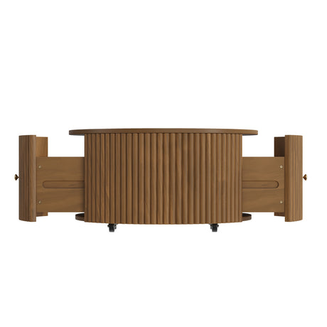 Modern European furniture - Round Fluted Drum Coffee Table -www.oroa.com