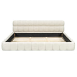 White Upholstered King Bed | OROA