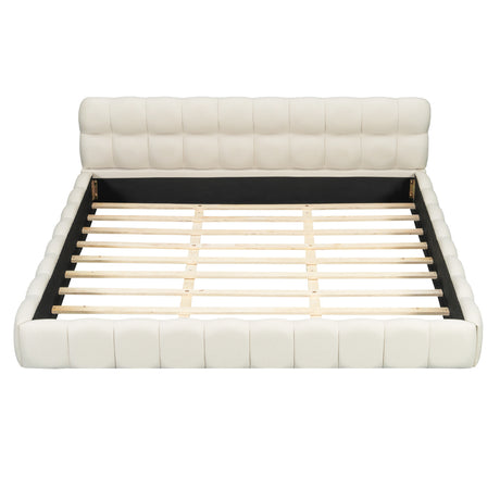 White Upholstered King Bed | OROA