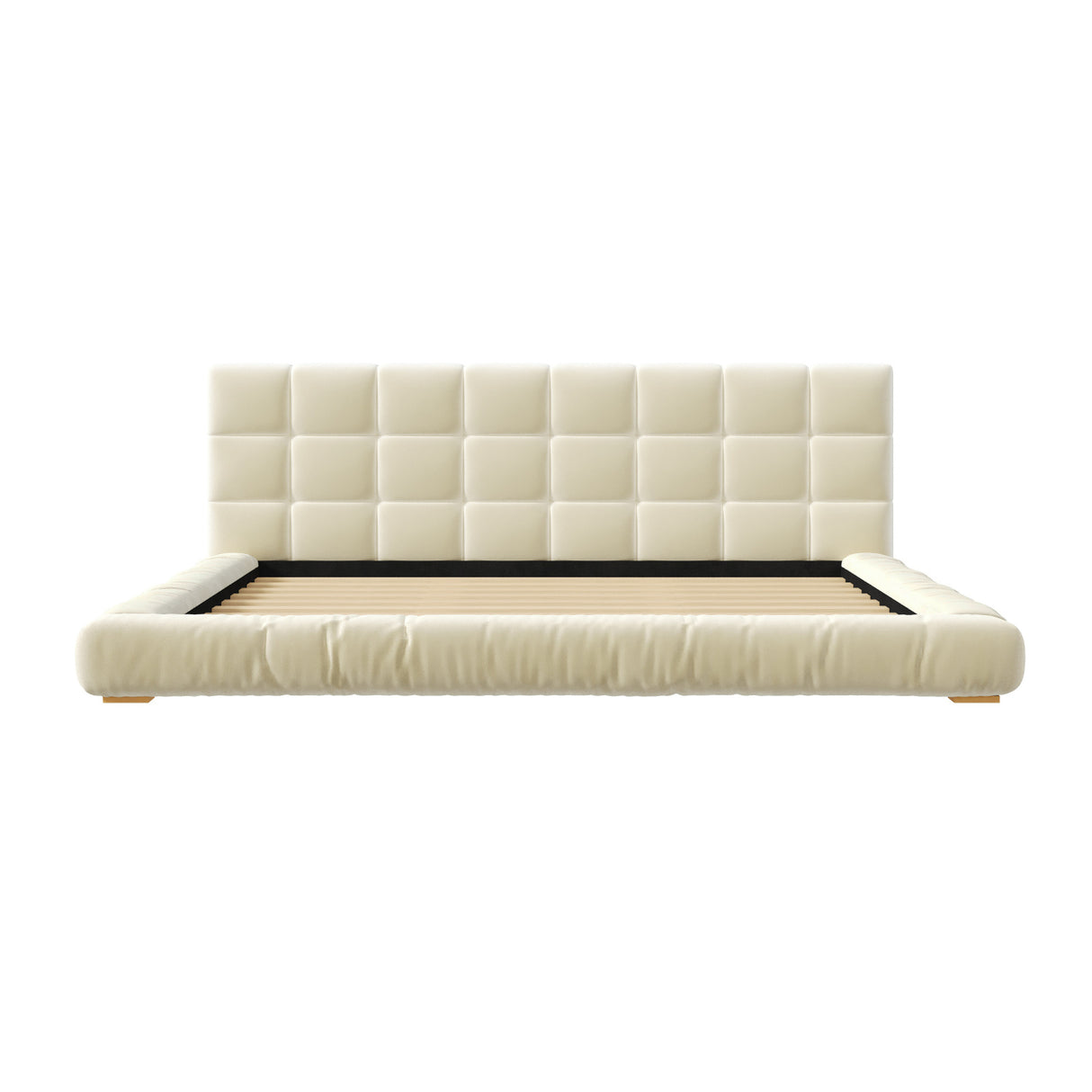 Modern Velvet Upholstered King Bed | OROA