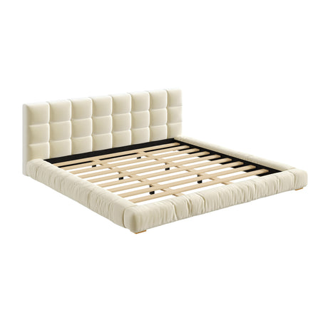 Modern Velvet Upholstered King Bed | OROA