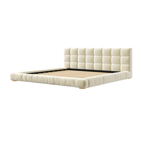Modern Velvet Upholstered King Bed | OROA
