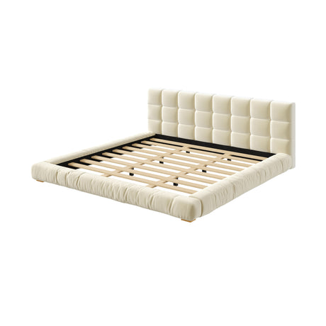 Modern Velvet Upholstered King Bed | OROA