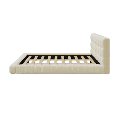 Modern Velvet Upholstered King Bed | OROA