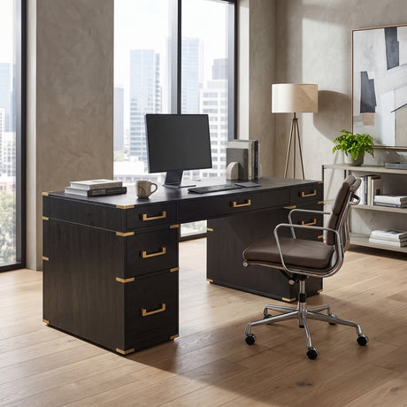Modern European furniture - Traditional Executive Home Office Desk - www.oroa.com