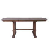 Modern European furniture - Extendable Farmhouse Wooden Dining Table - www.oroa.com