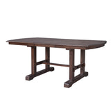 Modern European furniture - Extendable Farmhouse Wooden Dining Table - www.oroa.com
