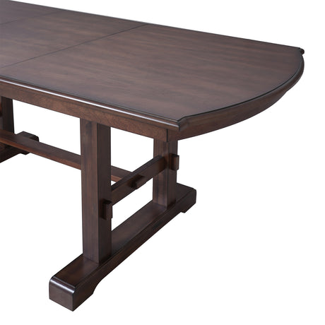 Modern European furniture - Extendable Farmhouse Wooden Dining Table - www.oroa.com