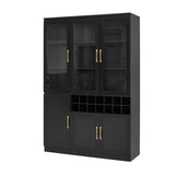 Wine Bar Cabinet with Glass Doors | OROA