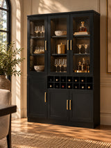 Wine Bar Cabinet with Glass Doors | OROA