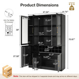 Wine Bar Cabinet with Glass Doors | OROA