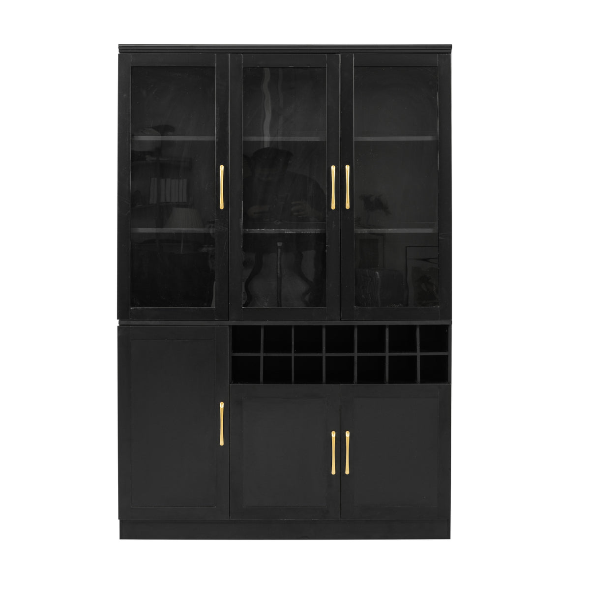 Wine Bar Cabinet with Glass Doors | OROA