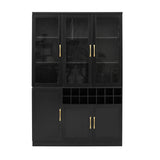 Wine Bar Cabinet with Glass Doors | OROA