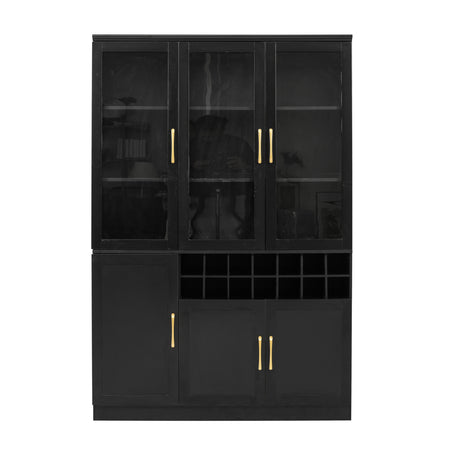 Wine Bar Cabinet with Glass Doors | OROA