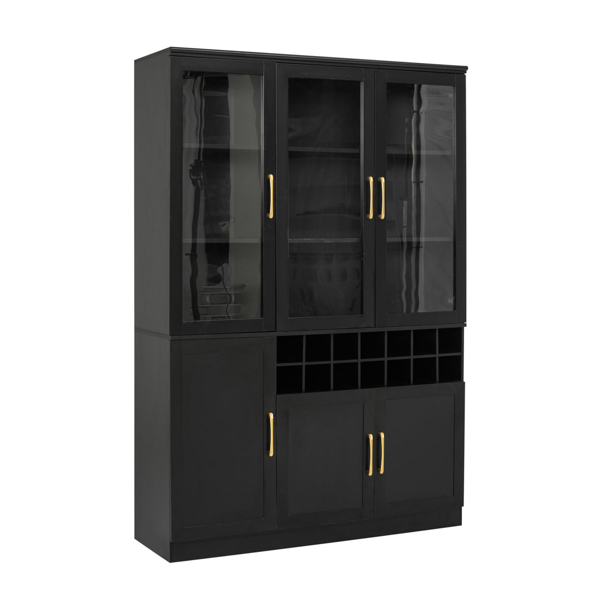 Wine Bar Cabinet with Glass Doors | OROA