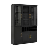 Wine Bar Cabinet with Glass Doors | OROA
