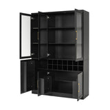 Wine Bar Cabinet with Glass Doors | OROA