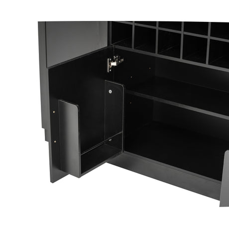 Wine Bar Cabinet with Glass Doors | OROA