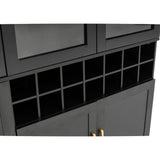 Wine Bar Cabinet with Glass Doors | OROA