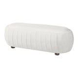 Boucle Oval Upholstered Ottoman | OROA
