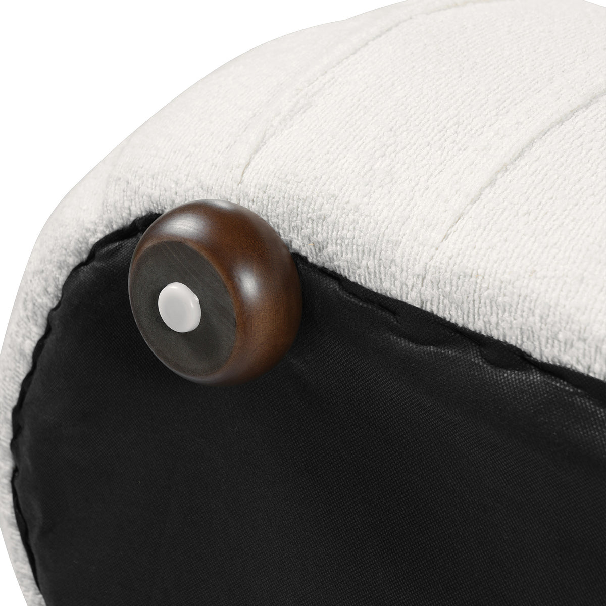 Boucle Oval Upholstered Ottoman | OROA