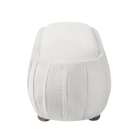 Boucle Oval Upholstered Ottoman | OROA
