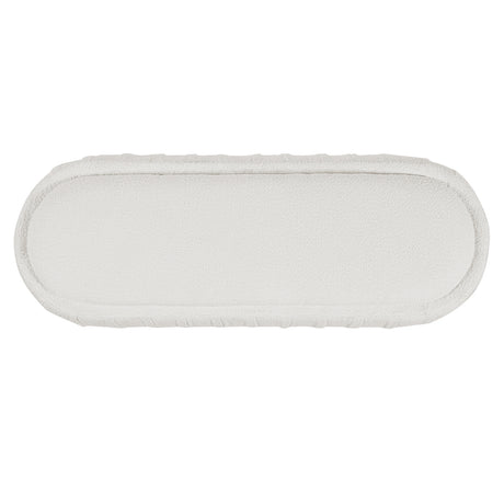 Boucle Oval Upholstered Ottoman | OROA