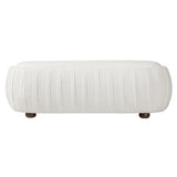 Boucle Oval Upholstered Ottoman | OROA