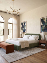 California King Size Upholstered Bed Frame | OROA