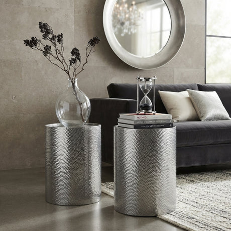 Silver Metal Side Tables (2) | OROA
