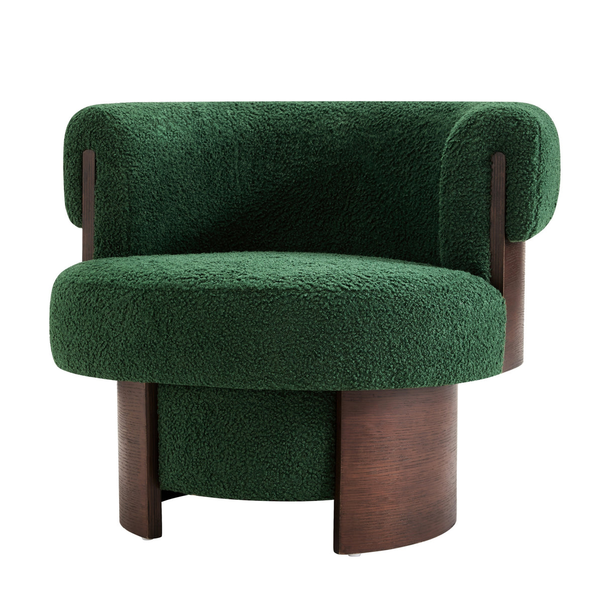 Curved Swivel Barrel Accent Chair | OROA